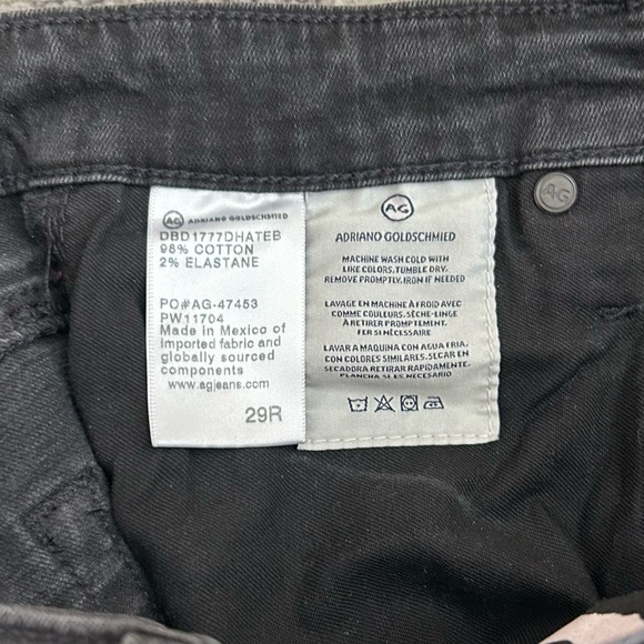 AG Adriano Goldshmied Farrah Skinny Ankle Jeans in Black Denim 29 - Picture 4 of 5